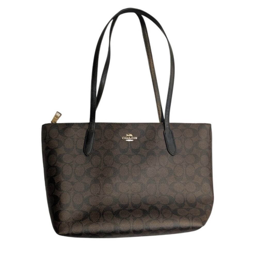 NWOT COACH Signature Handbag 4455 Brown Leather